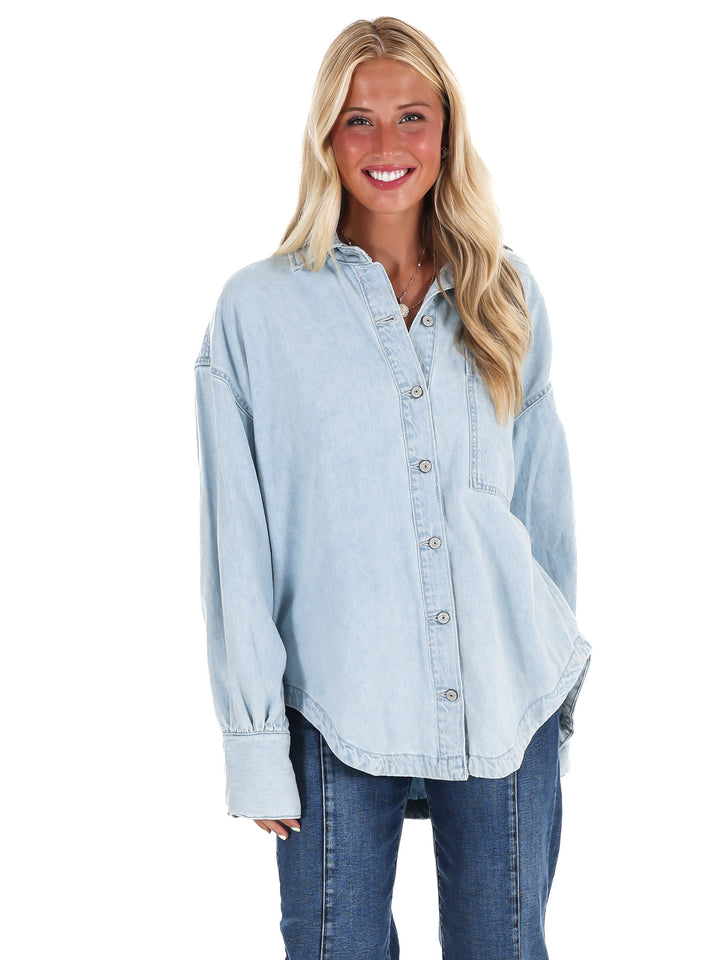 Free People Ashley Denim Shirt