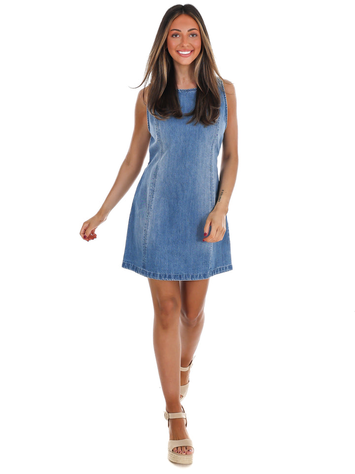 Free People Atlas Denim Mini Dress