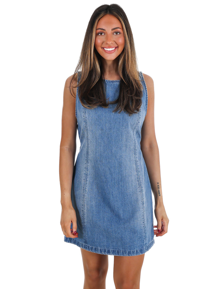 Free People Atlas Denim Mini Dress