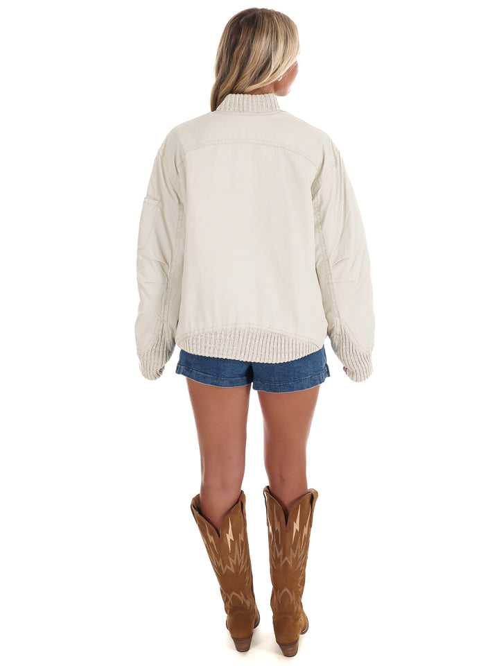 Free People Jax Washed Bomber Jacket