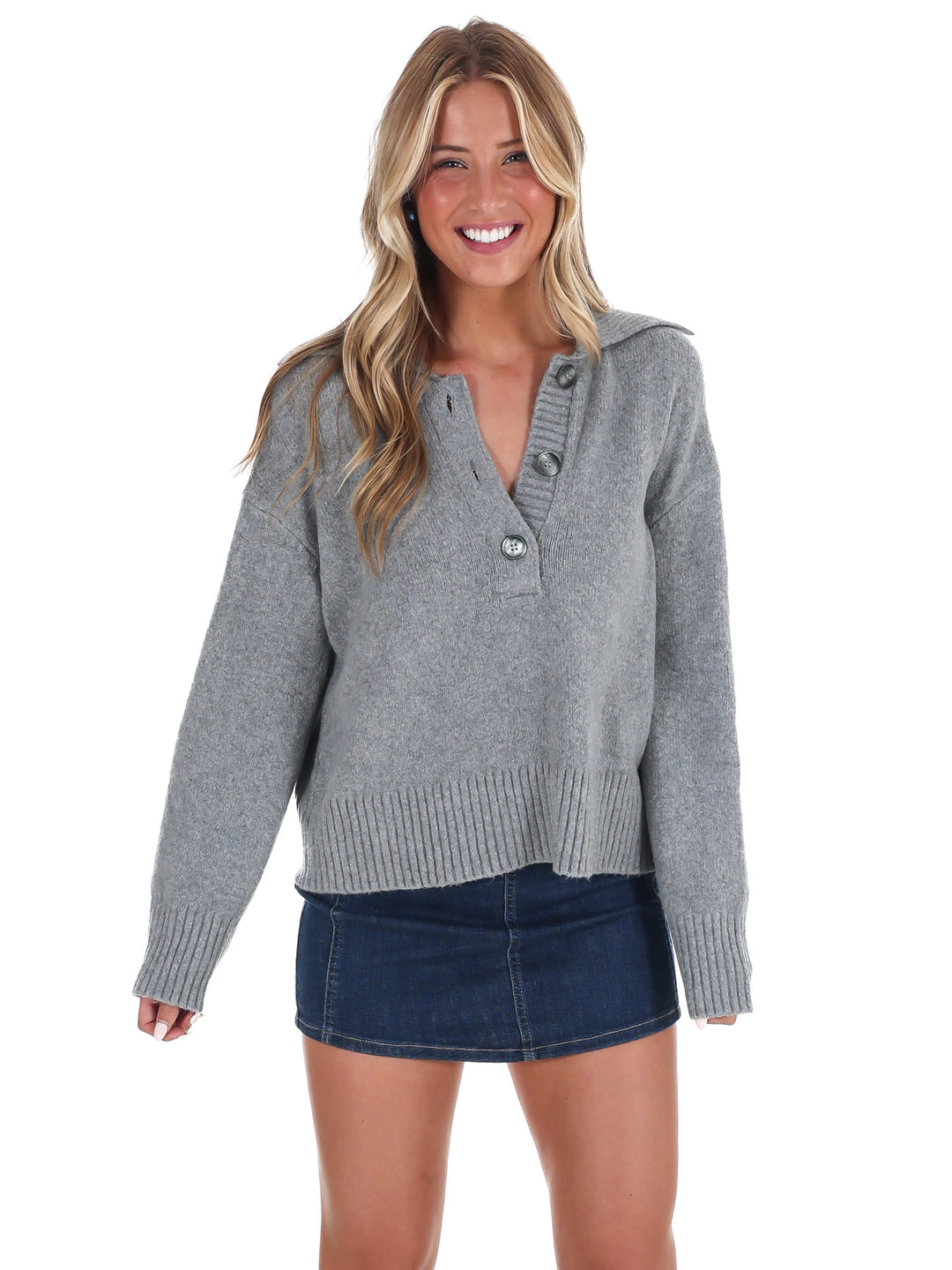 Free People Trading Up Polo Sweater