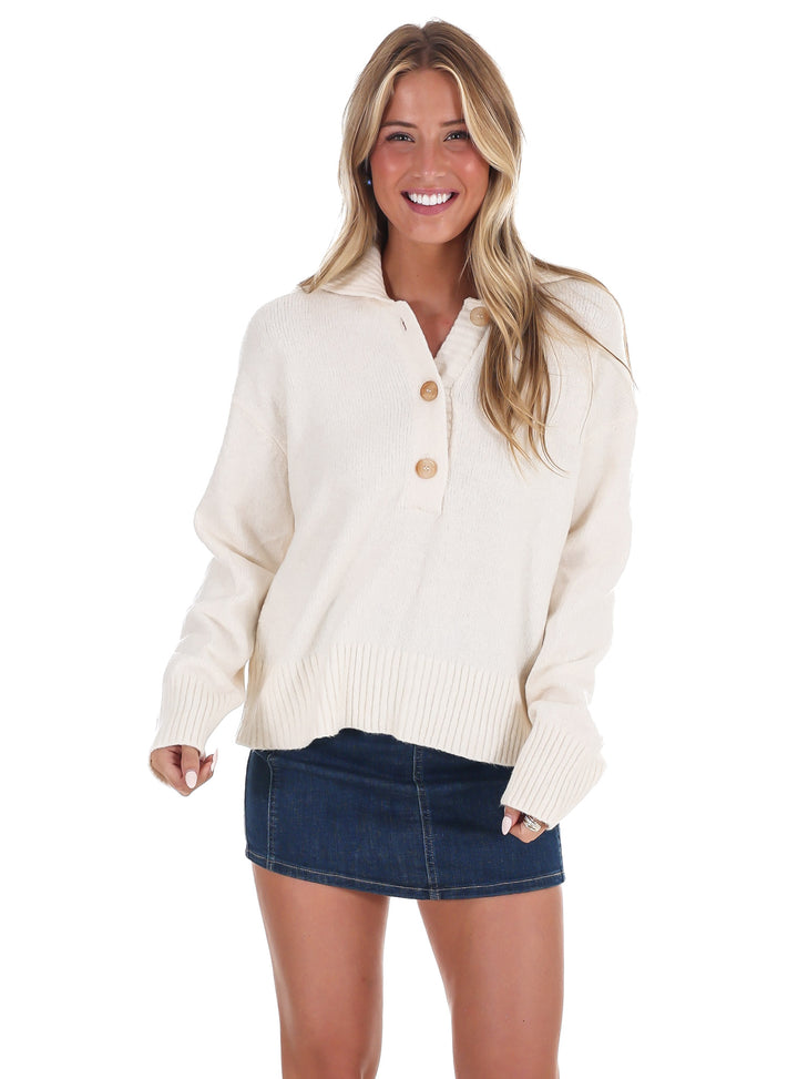 Free People Trading Up Polo Sweater