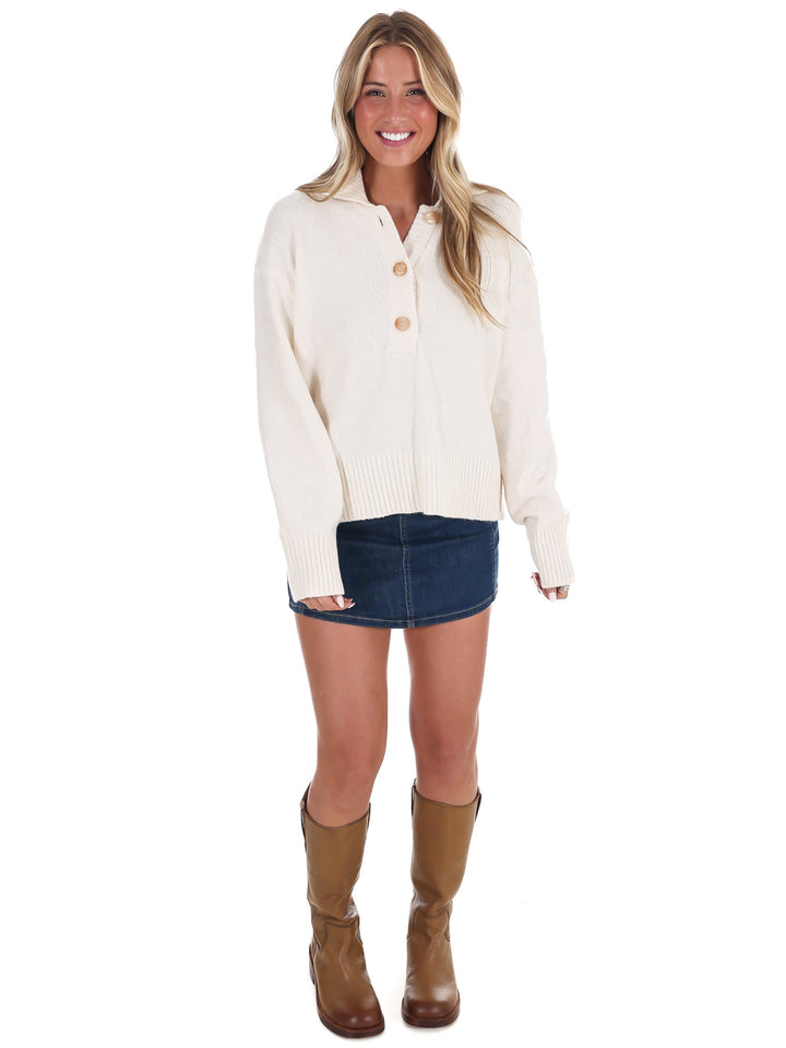 Free People Trading Up Polo Sweater