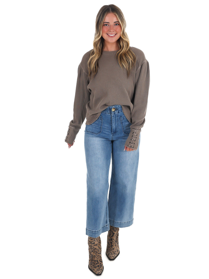 Free People Lapis Cuff Top