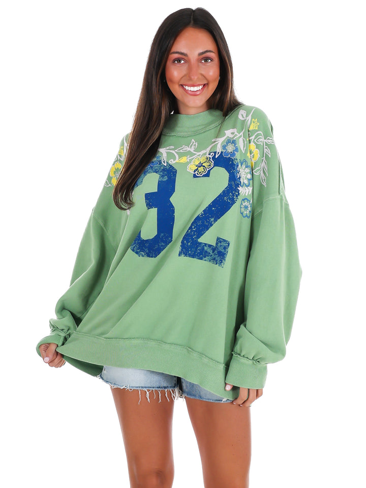 Free People Palm Spring Turtle Graphic Pullover