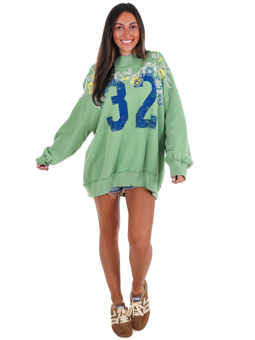 Free People Palm Spring Turtle Graphic Pullover