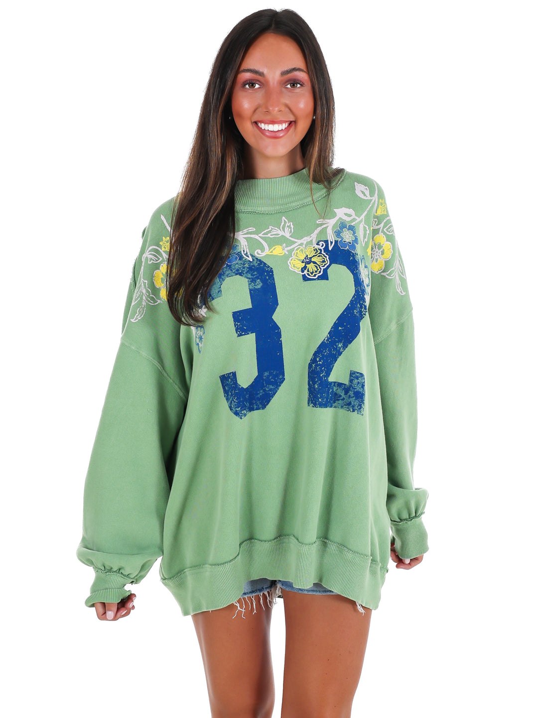 Free People Palm Spring Turtle Graphic Pullover