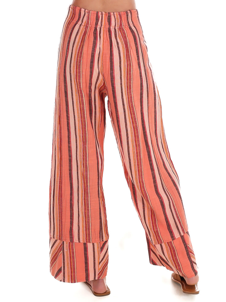 Free People Days End Solar Linen Stripe Pants