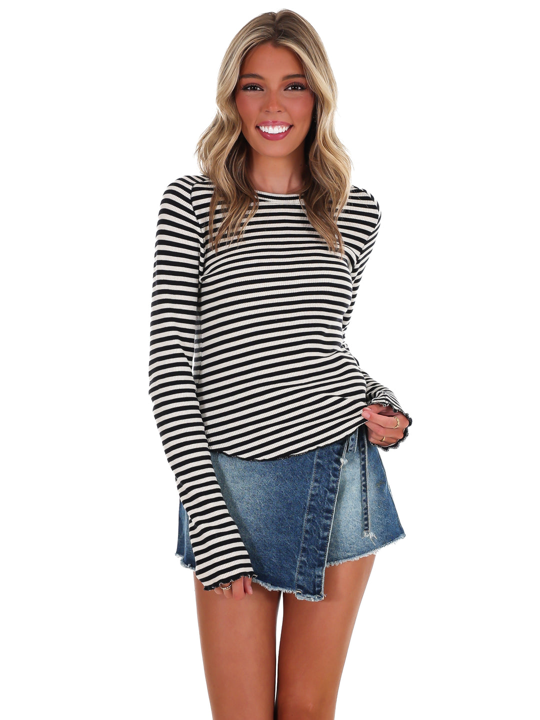 Free People Easy Does It Striped Tee