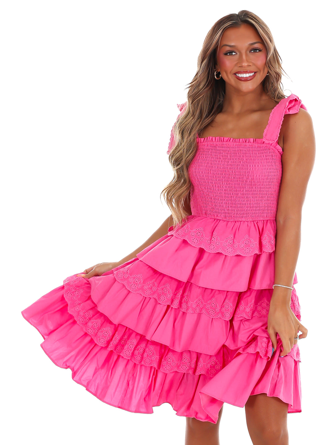 Here and There Tiered Ruffle Dress Josie's Boutique Here and There Tiered Ruffle Dress Josie's Boutique