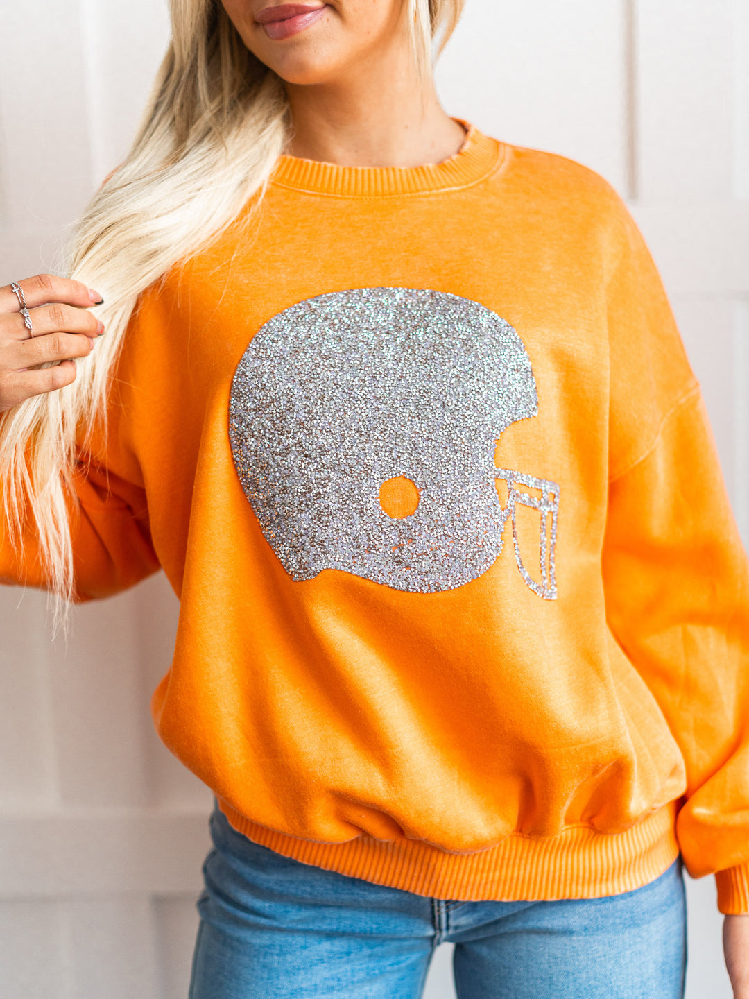 Rhinestone Helmet Sweatshirt