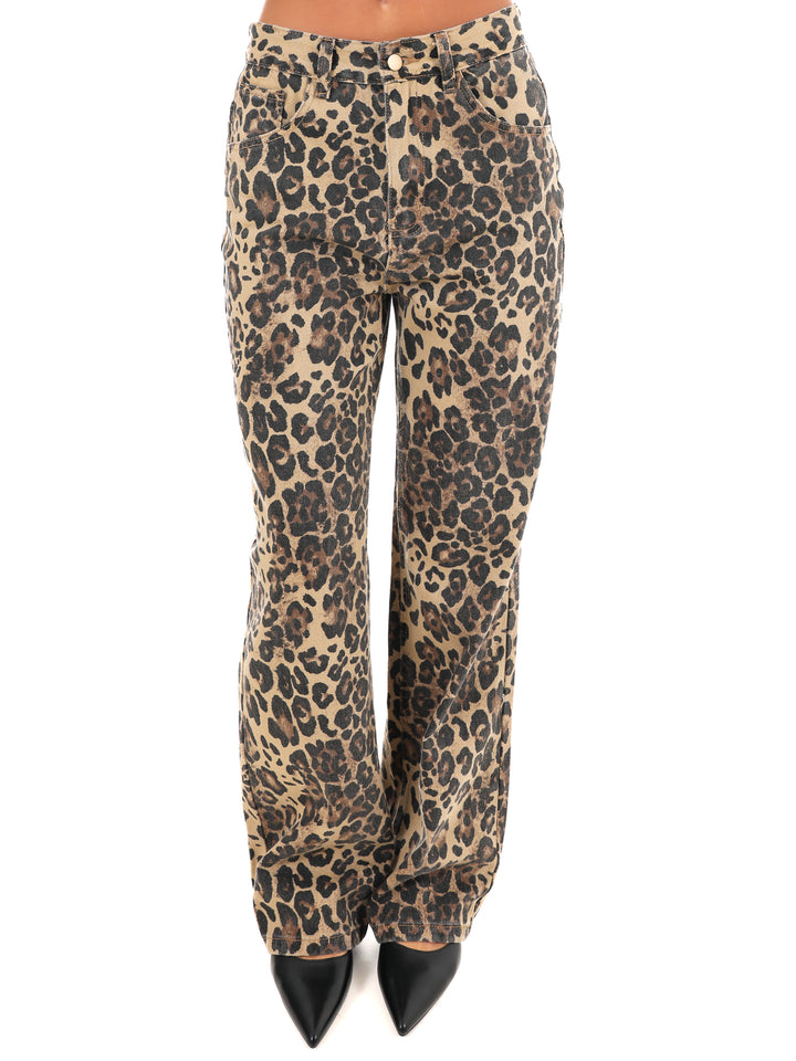 Know Better Leopard Print Wide Pants