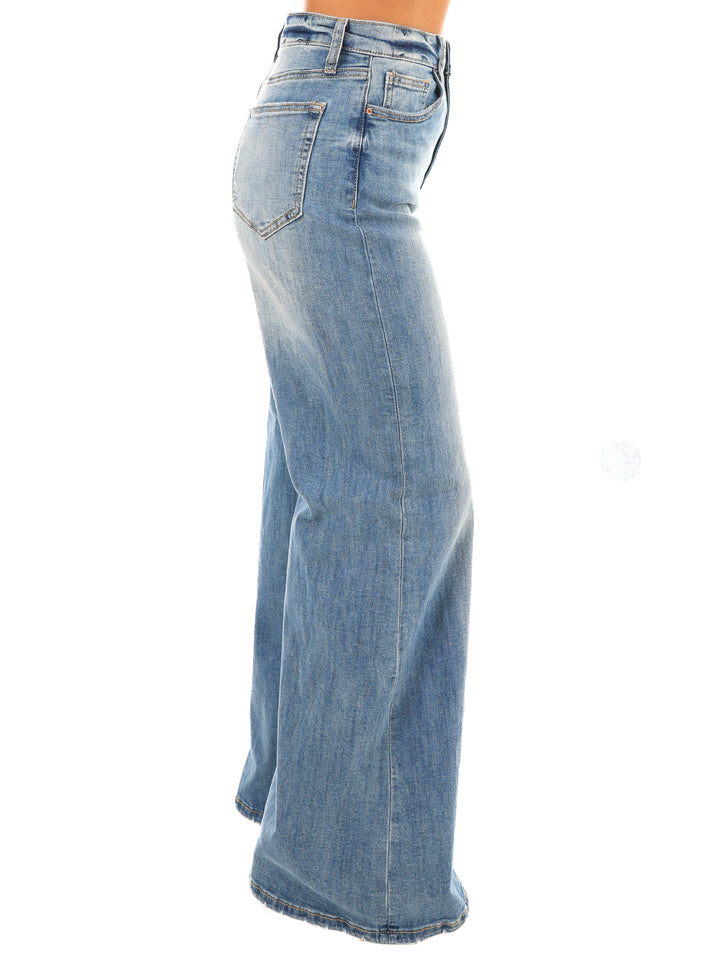 Great Day High Rise Super Wide Leg Jeans