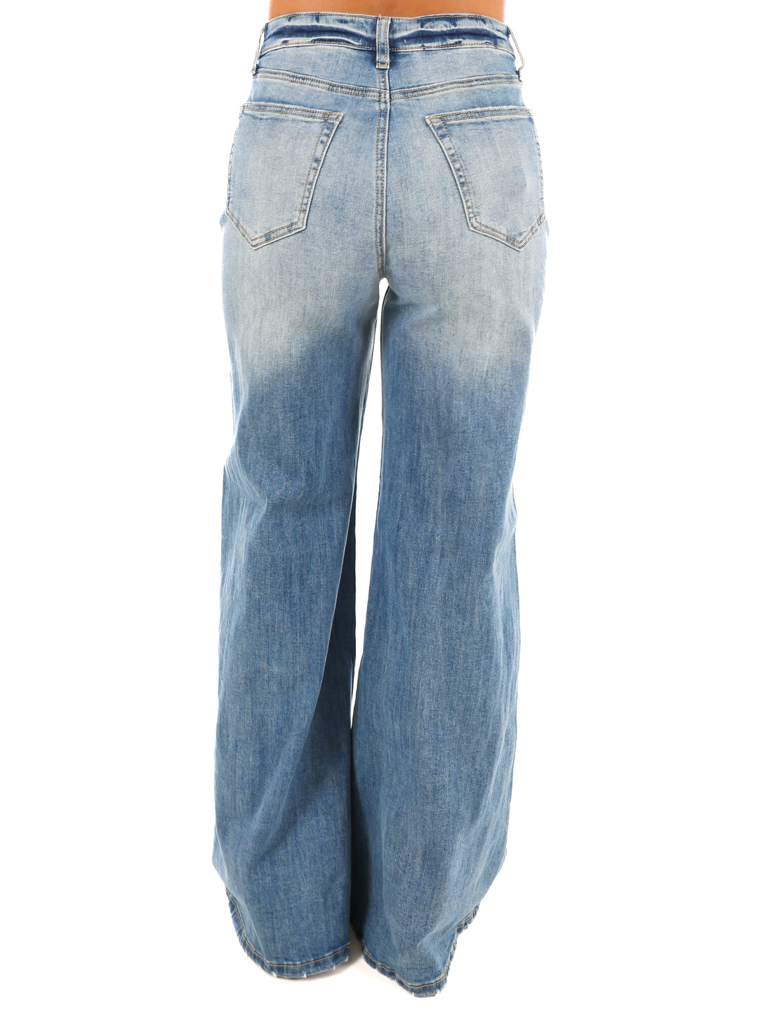 Great Day High Rise Super Wide Leg Jeans