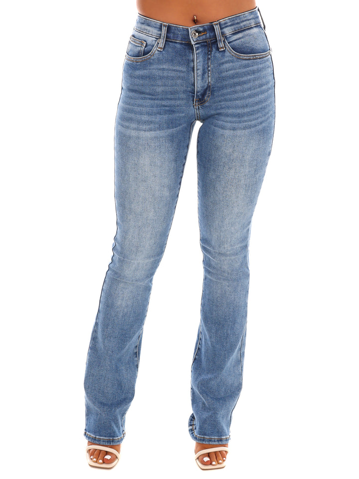 Mid Rise Skinny Bootcut Jeans