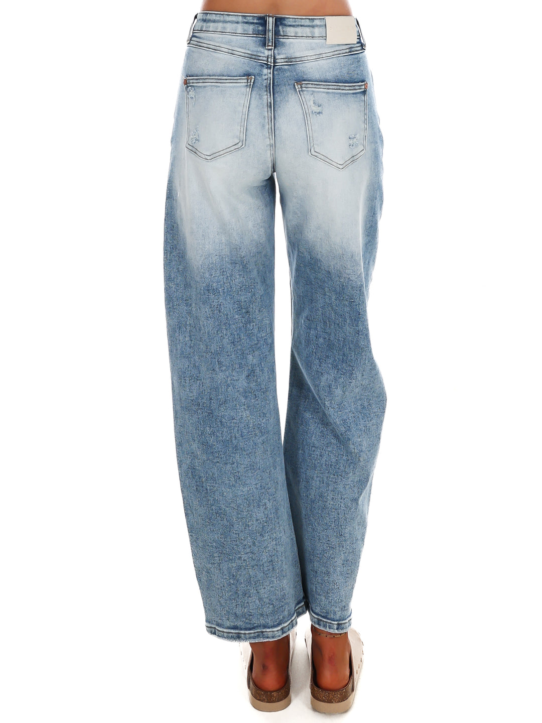 High Rise Crochet Barrel Jeans