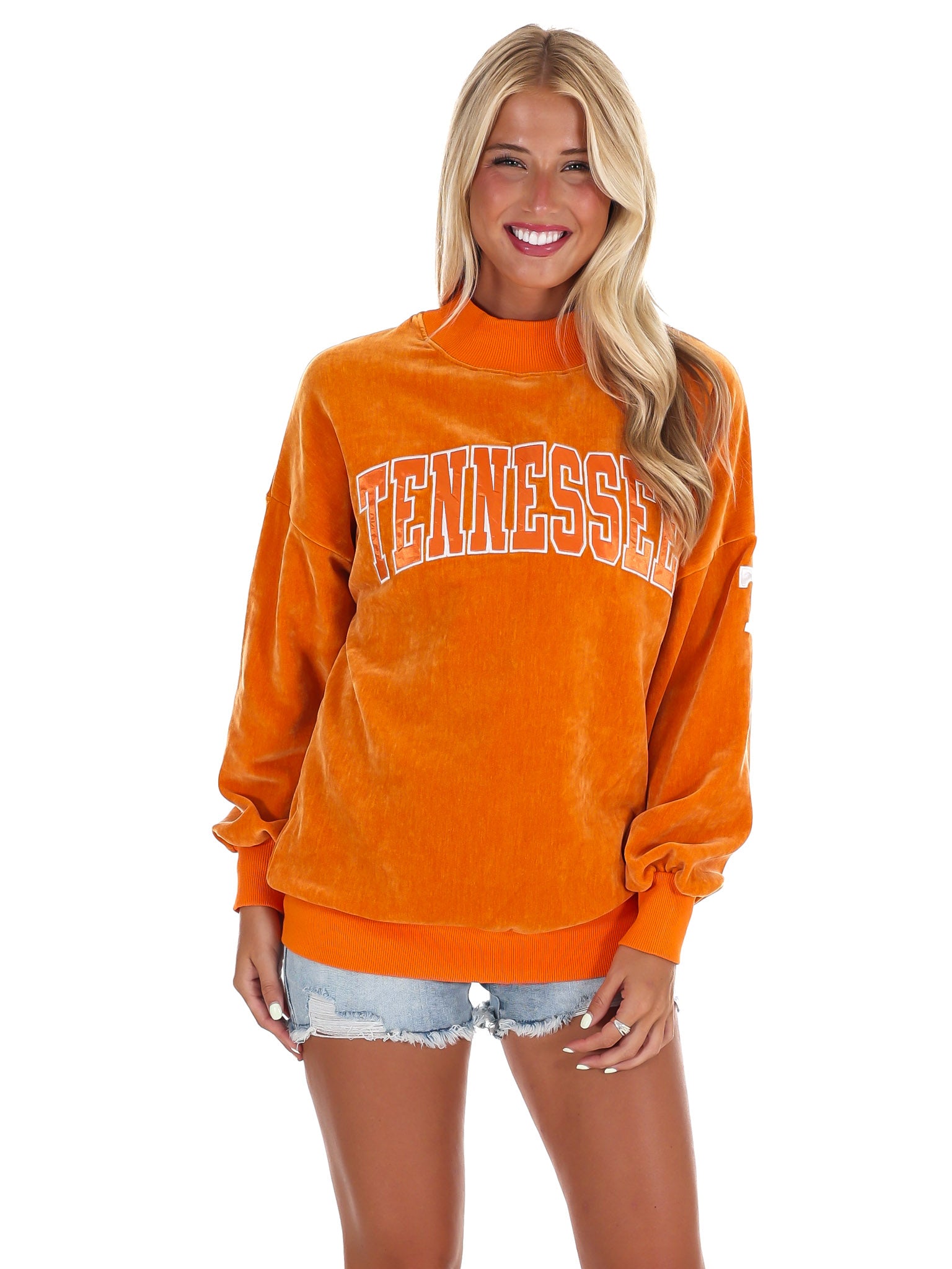 vtwelve セーター Tennessee Volunteers Drop Shoulder Mockneck Chenille Pullover