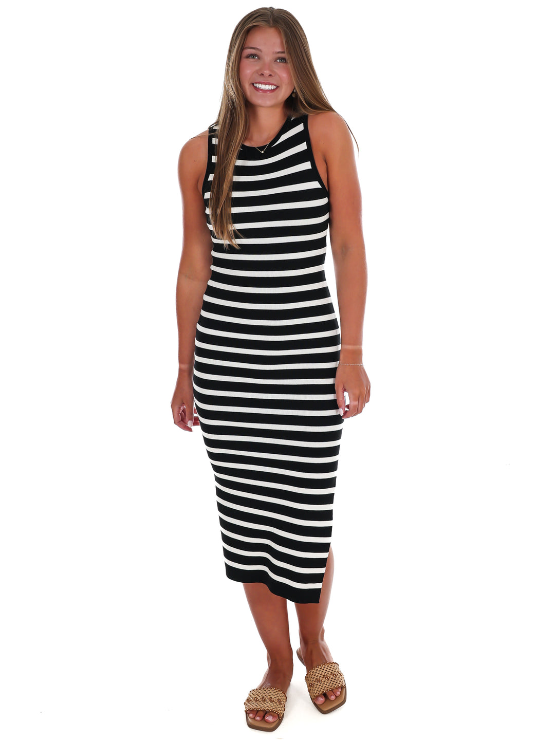 Miss Me More Striped Midi Dress