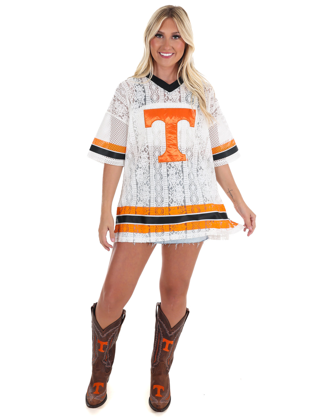 Oversized Lace Mesh Fashion Jersey