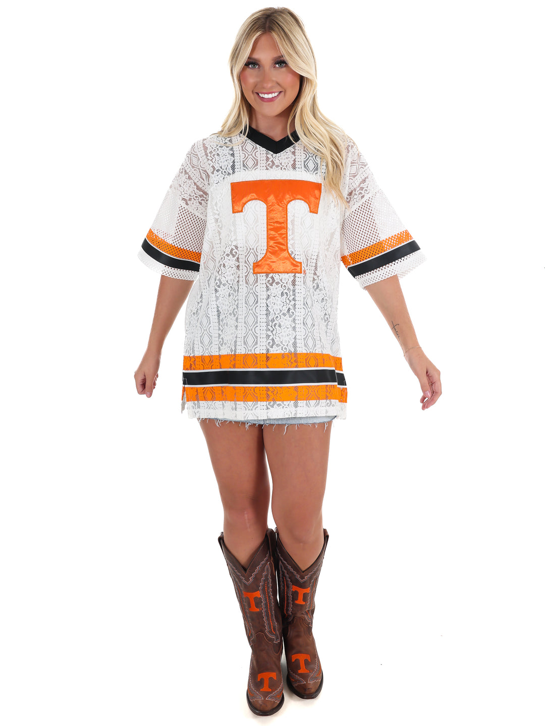Oversized Lace Mesh Fashion Jersey