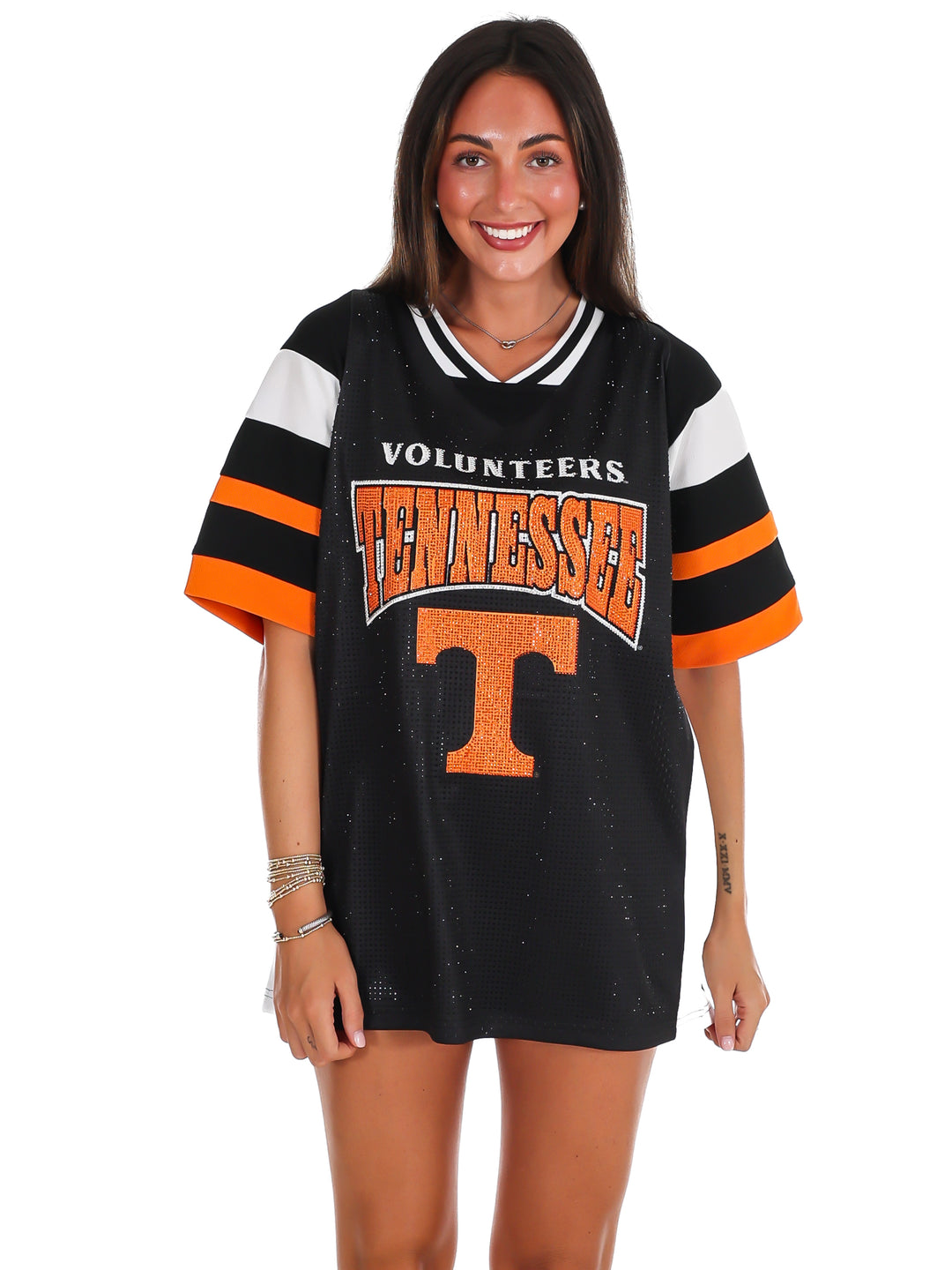 Tennessee Volunteers Rhinestone V-Neck Fashion Jersey