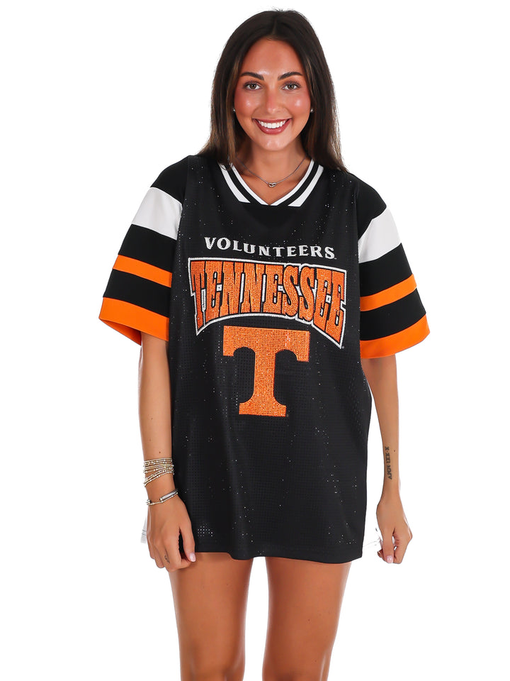 Tennessee Volunteers Rhinestone V-Neck Fashion Jersey