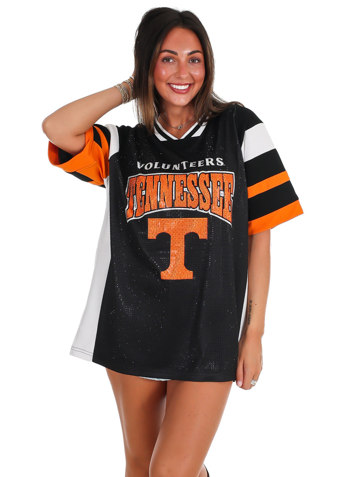 Tennessee Volunteers Rhinestone V-Neck Fashion Jersey