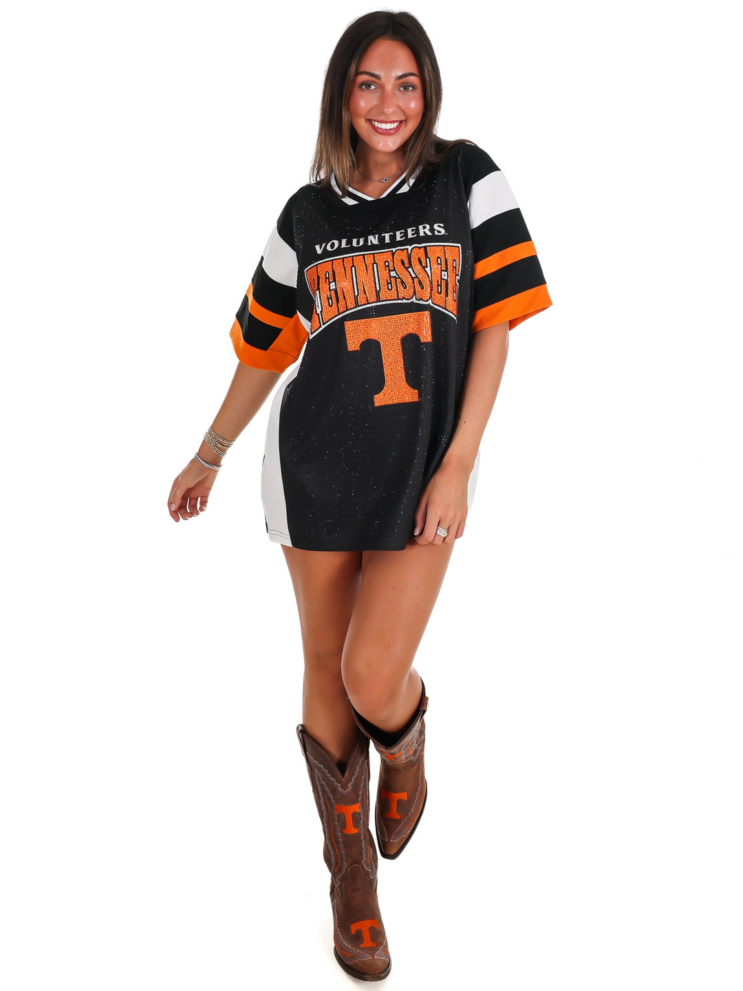 Tennessee Volunteers Rhinestone V-Neck Fashion Jersey