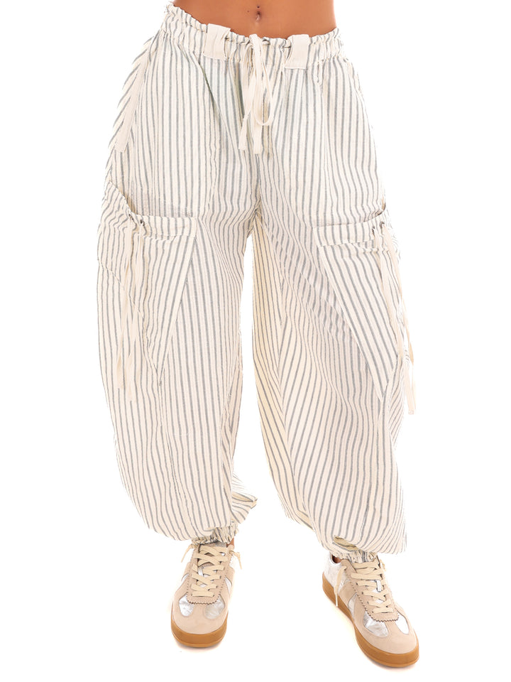 Days Go By Striped Pocket Jogger Pants