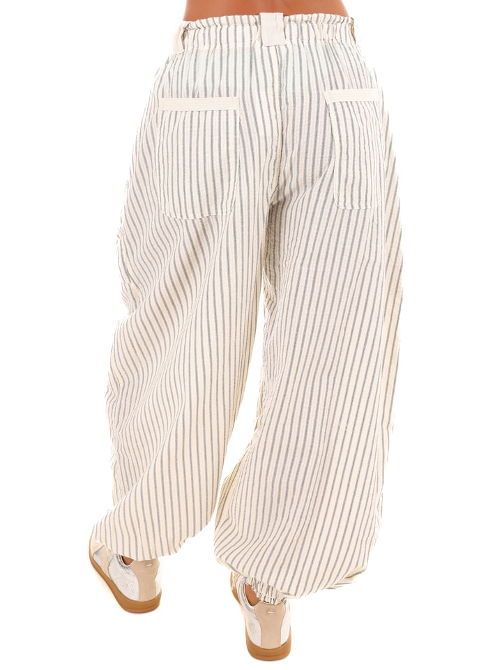 Days Go By Striped Pocket Jogger Pants