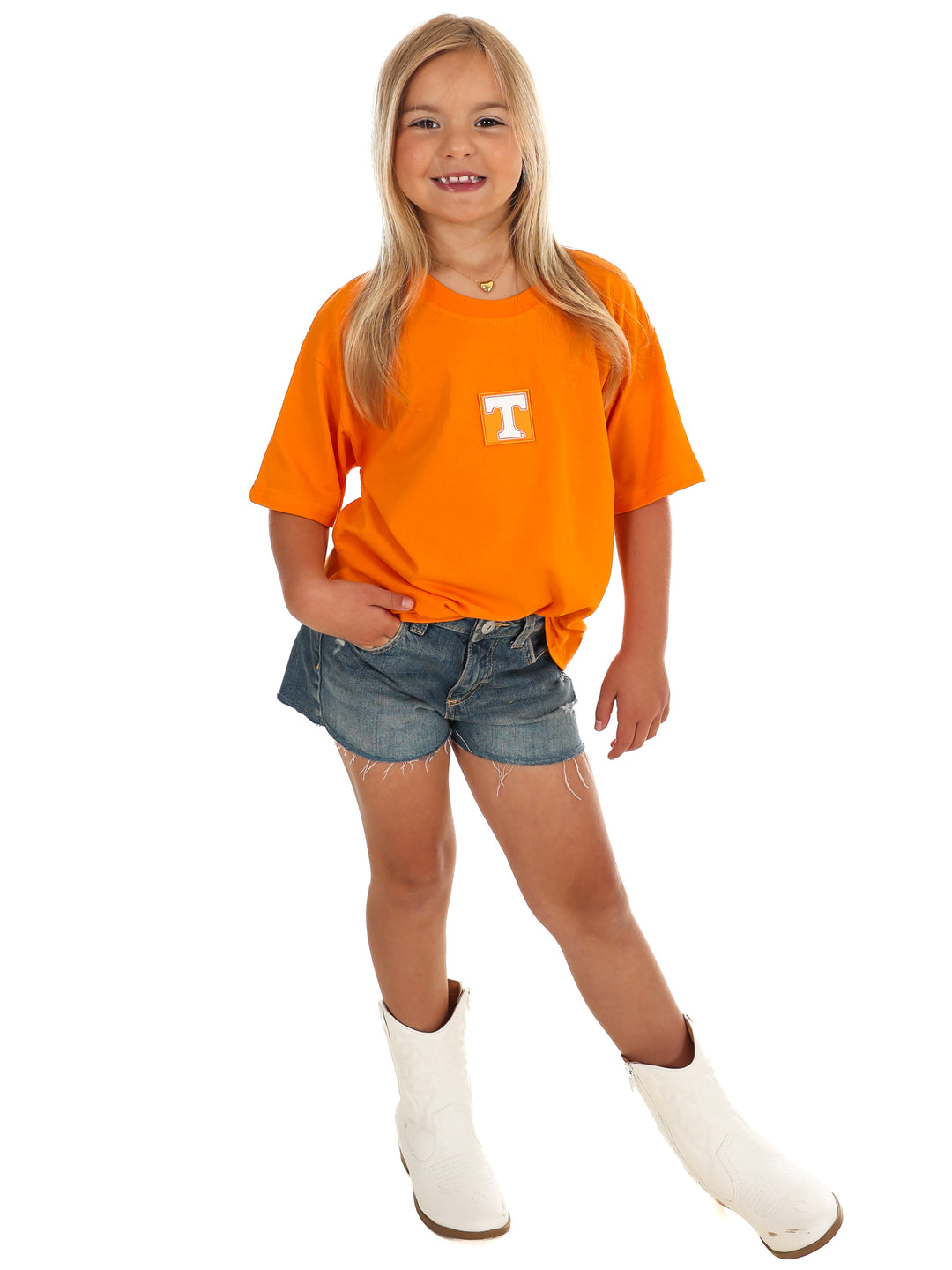Youth University of Tennessee Oversized Curved Hem Boyfriend Tee