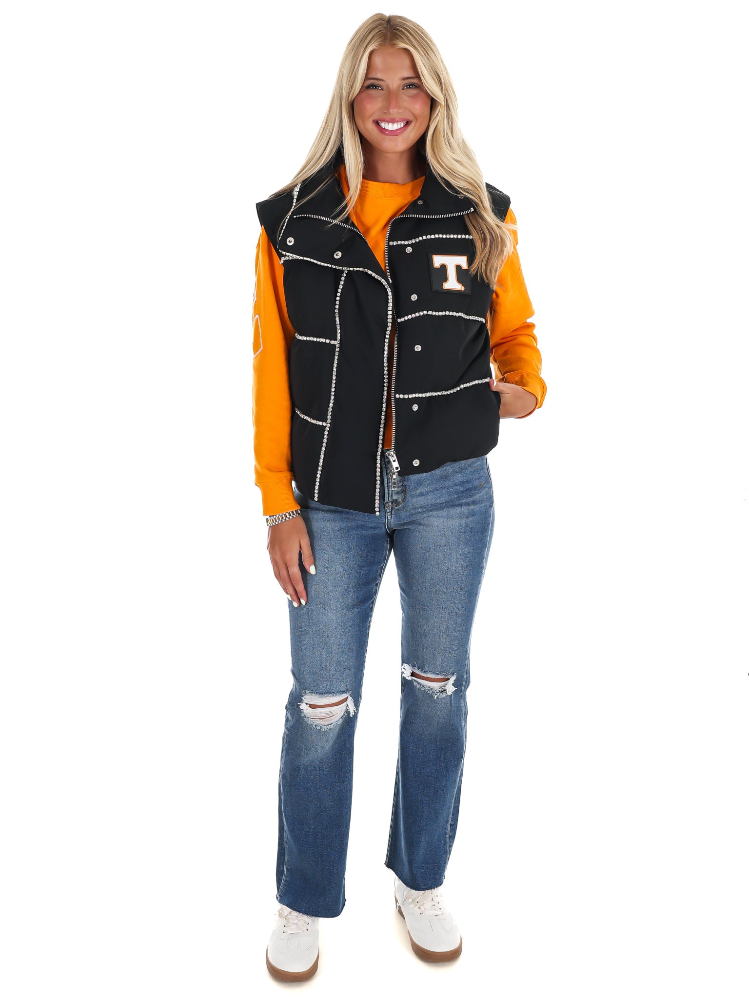 University of Tennessee Rhinestone Puffer Vest – Josie's Boutique