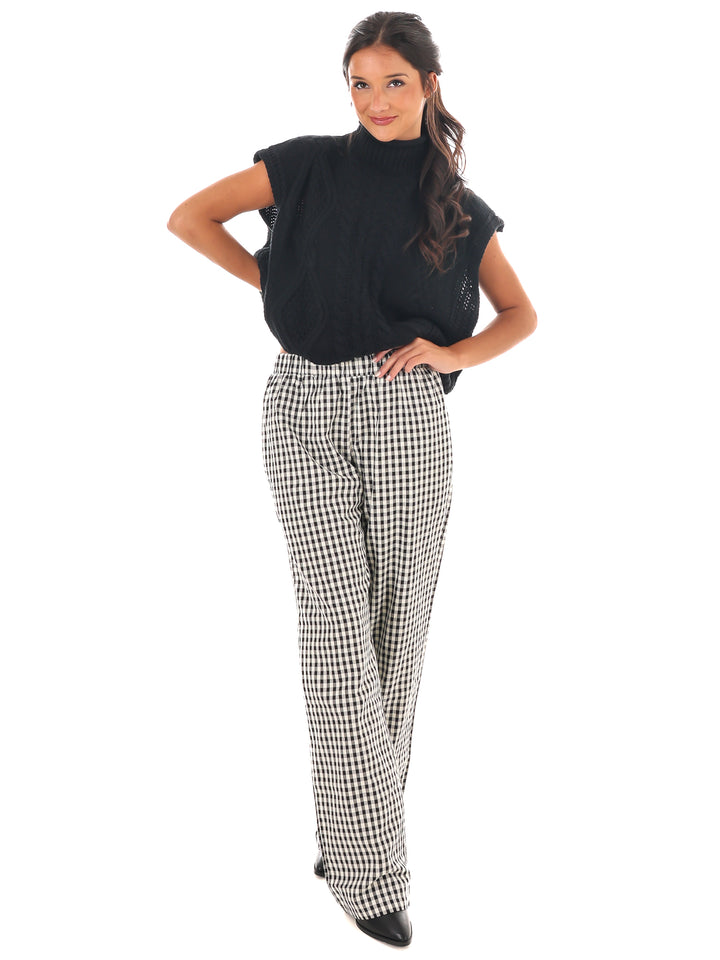 All Day Comfort Gingham Pants