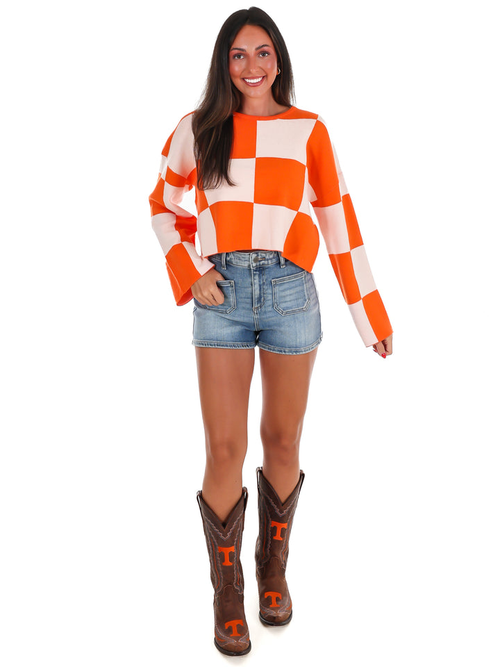 Spirit Look Checker Sweater