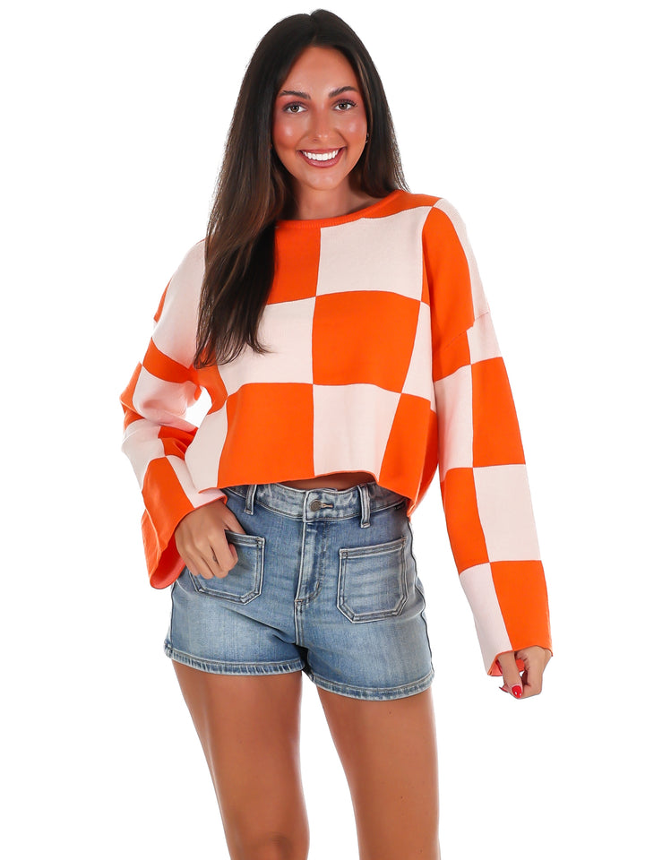 Spirit Look Checker Sweater