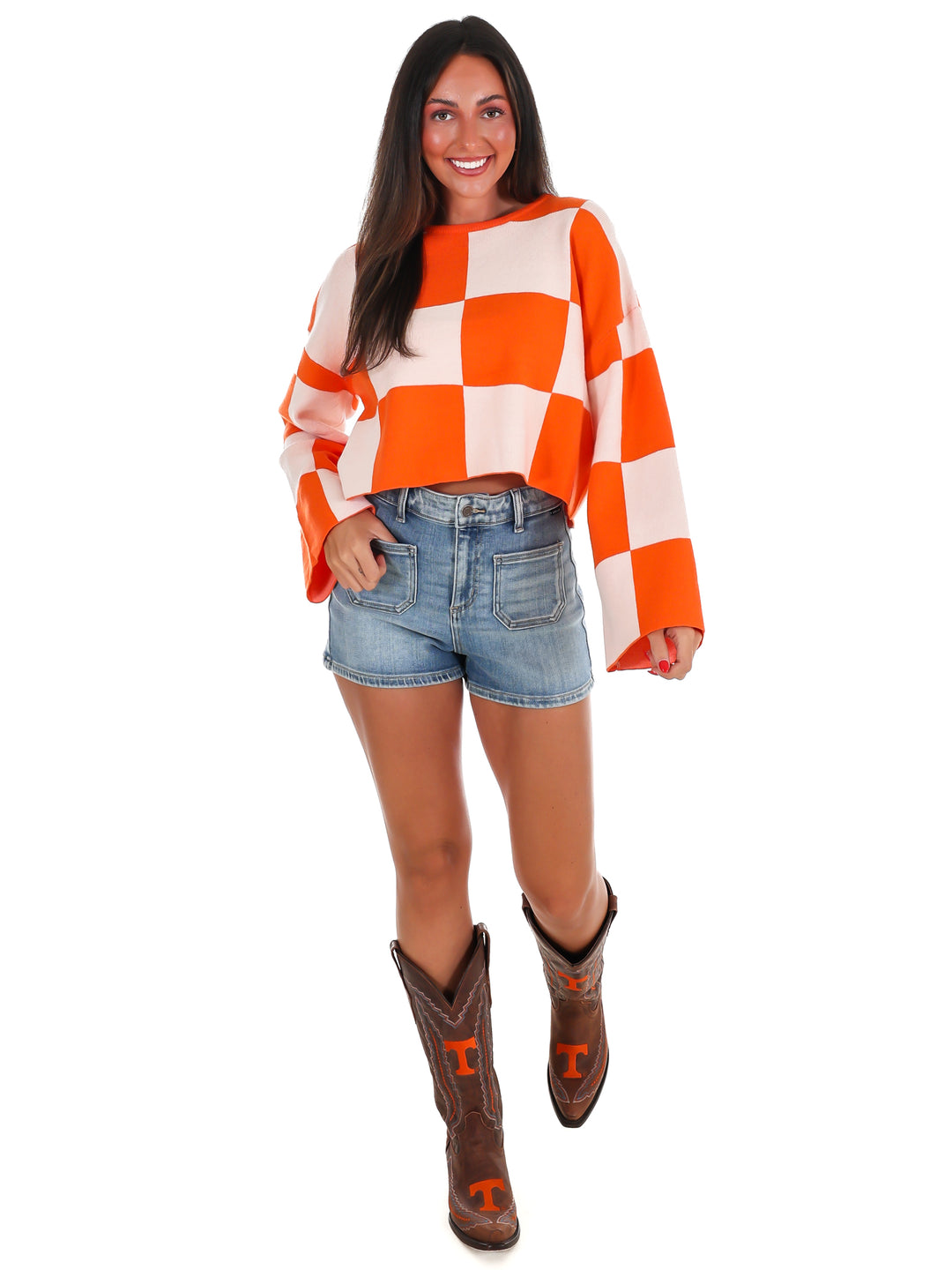 Spirit Look Checker Sweater