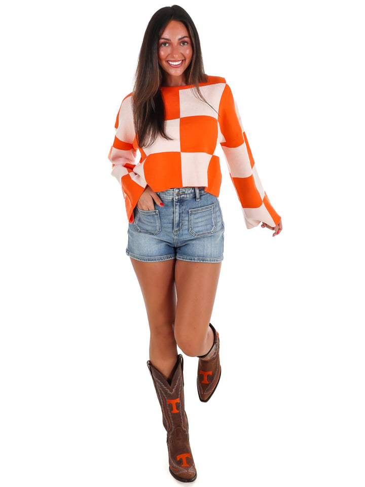 Spirit Look Checker Sweater