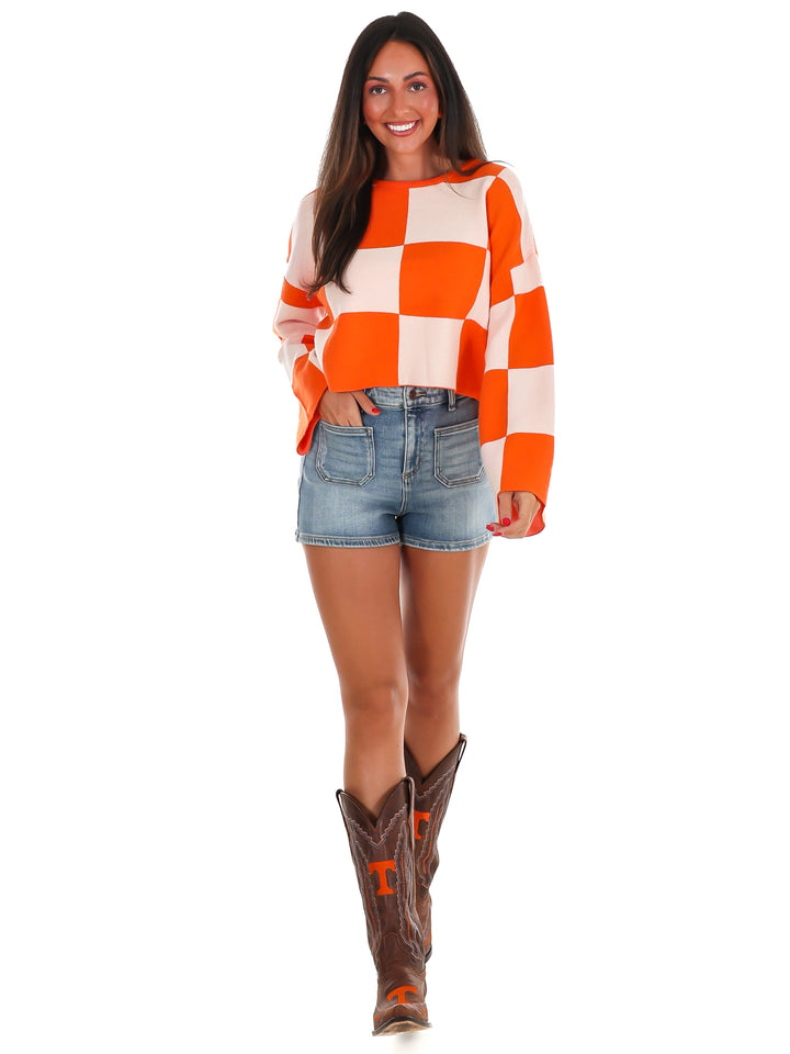 Spirit Look Checker Sweater