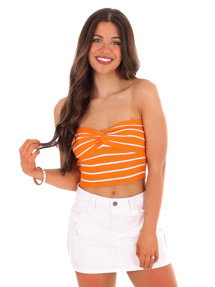 Win from Within Stripe Crop Top