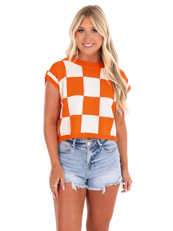 Gameday Grid Sweater Vest