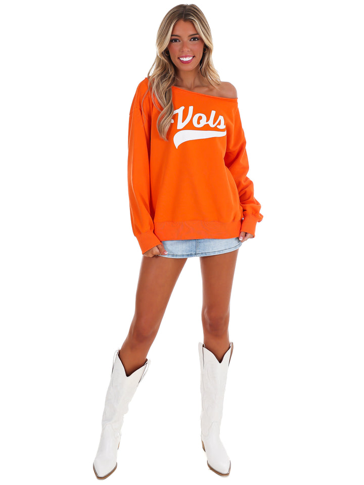 Vols Script Off Shoulder Sweatshirt