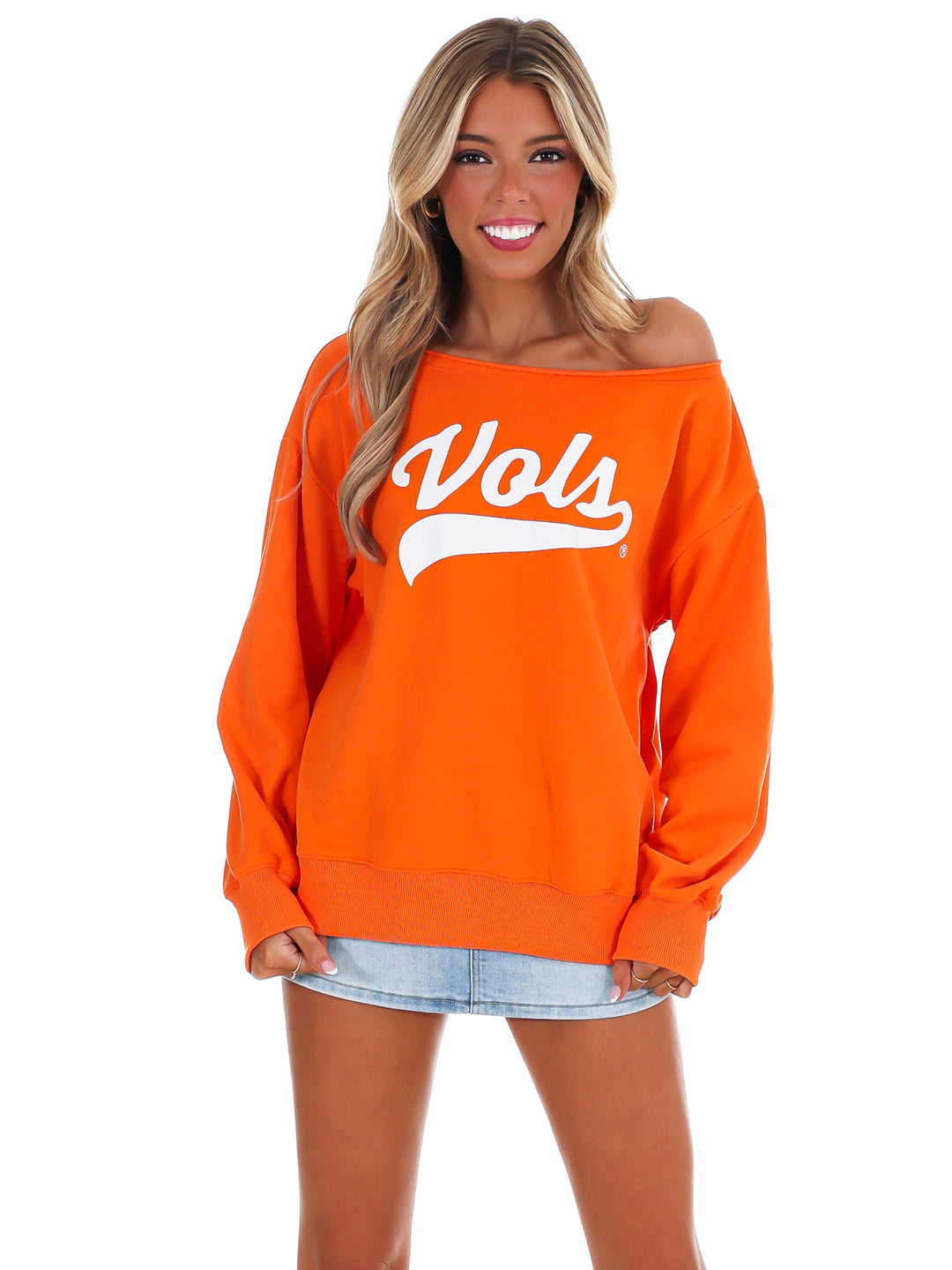 Vols Script Off Shoulder Sweatshirt