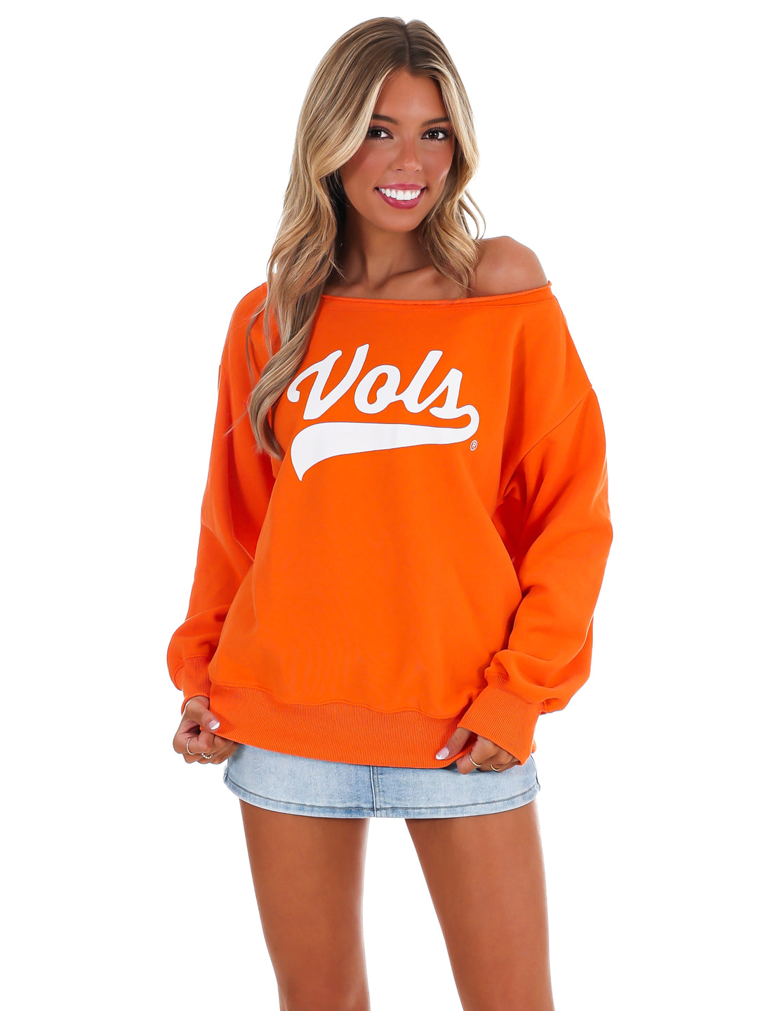 Vols Script Off Shoulder Sweatshirt
