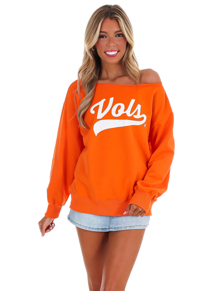 Vols Script Off Shoulder Sweatshirt