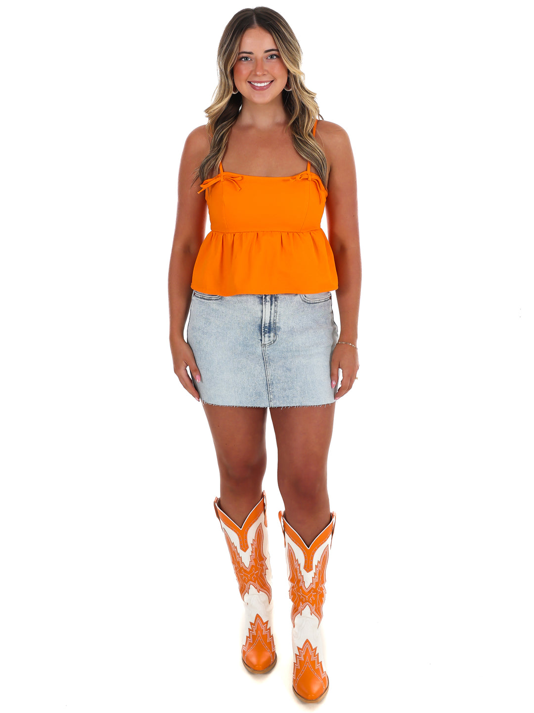 Bow & Goal Denim Top