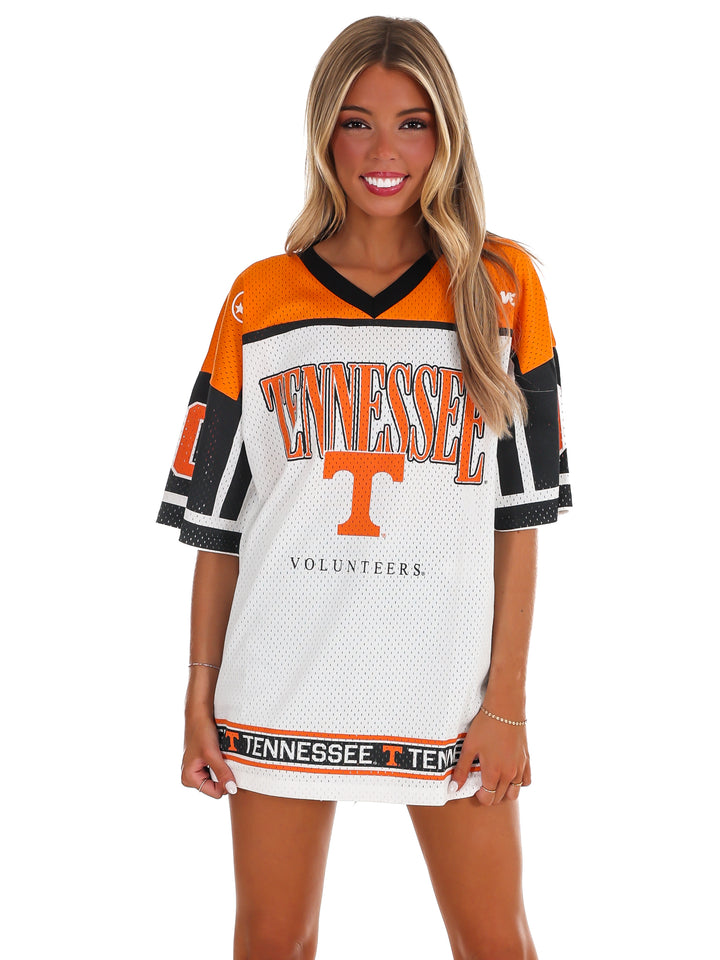 Tennessee Volunteers Hustle Mode V-Neck Fashion Jersey Dress