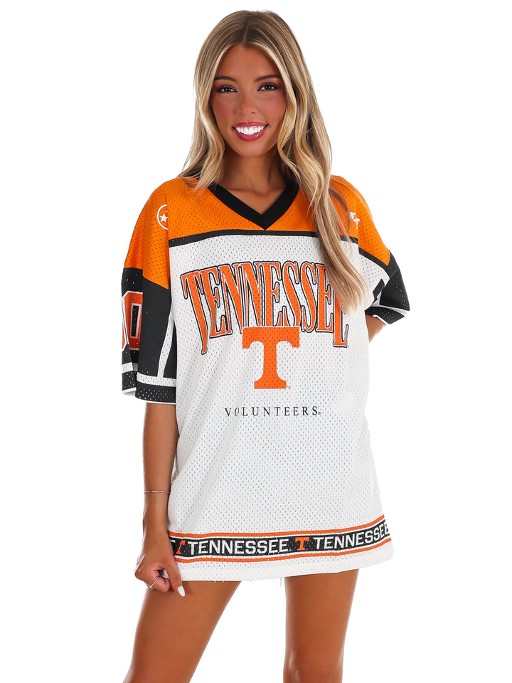 Tennessee Volunteers Hustle Mode V-Neck Fashion Jersey Dress