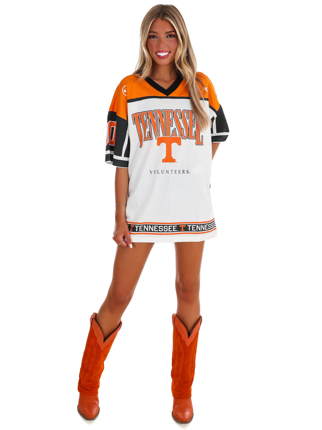 Tennessee Volunteers Hustle Mode V-Neck Fashion Jersey Dress