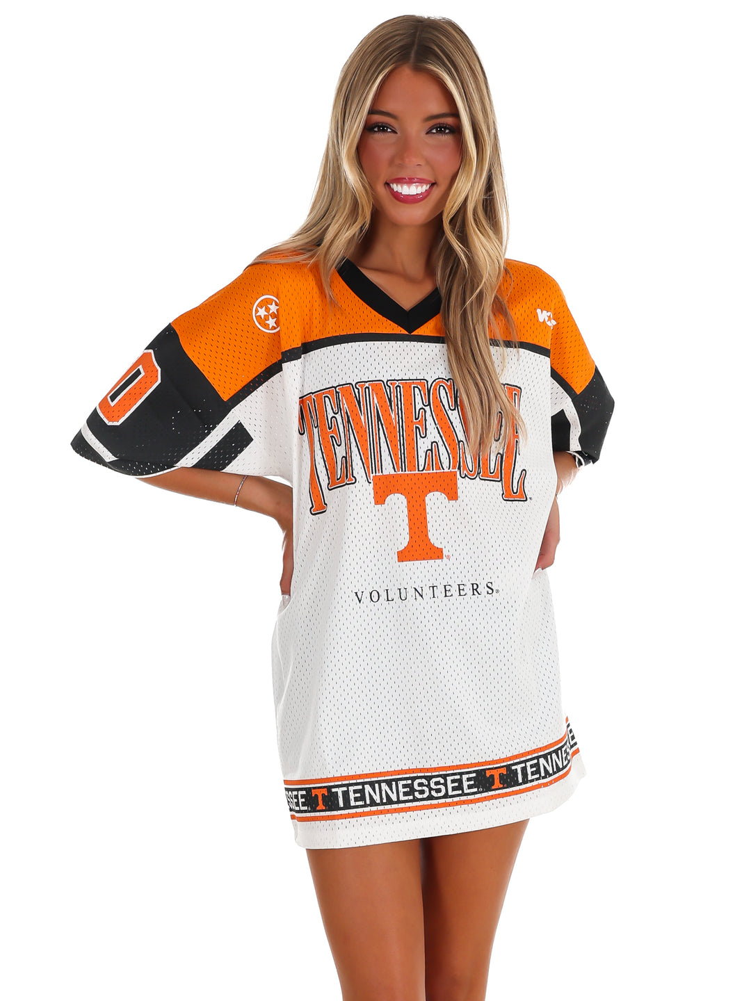 Tennessee Volunteers Hustle Mode V-Neck Fashion Jersey Dress