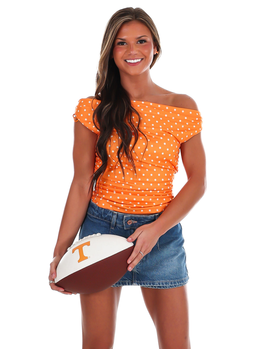 Loud &amp; Proud Polka Dot Off Shoulder Top